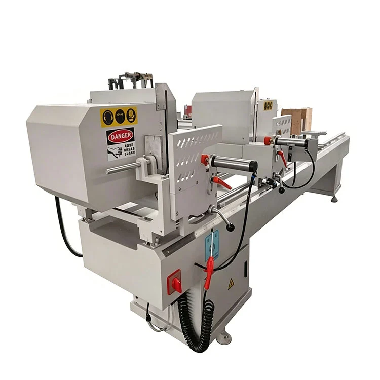 400mm နှစ်ထပ်ဦးခေါင်းဖြတ်တောက်ခြင်း Saw PVC Window Profile Processing Equipment