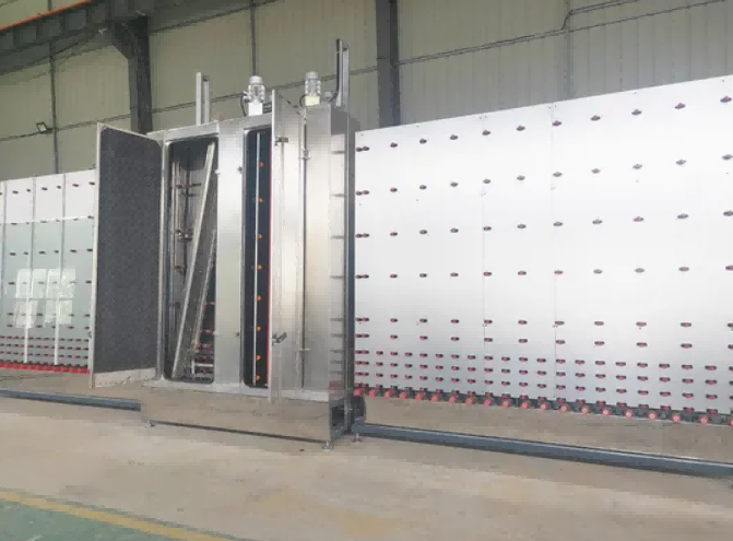 လျှပ်ကာနှင့် Tempered Glass အတွက် အလိုအလျောက် 1800 ဒေါင်လိုက်အခြောက်ခံစက်