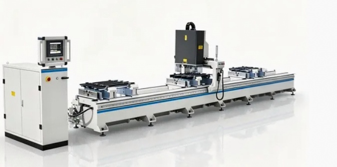 High-Precision 4-Head CNC Aluminum Curtain Wall Drilling Machine